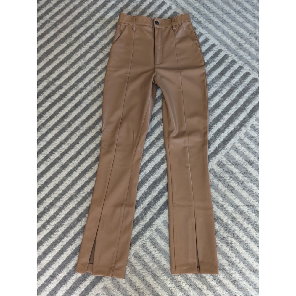 Abercrombie & Fitch Womens 27 Tan Vegan Leather Skinny High Rise Pants